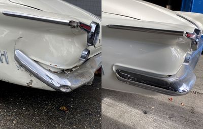 61 Dodge Lancer crash before and after