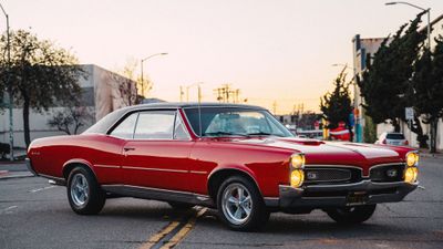 ’67 GTO red three quarters front right